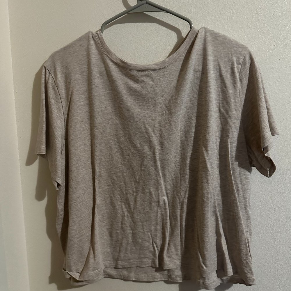 Girlfriend Collective - Dune Cupro Crop Tee - Size XXL